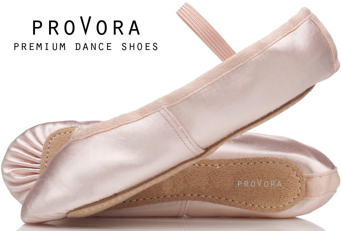 Satin Ballet Shoes, Pink by ProVora