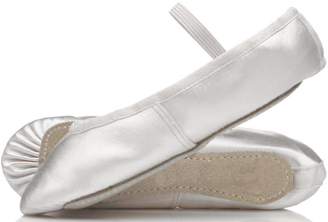 Satin Ballet or Bridesmaid Shoes White