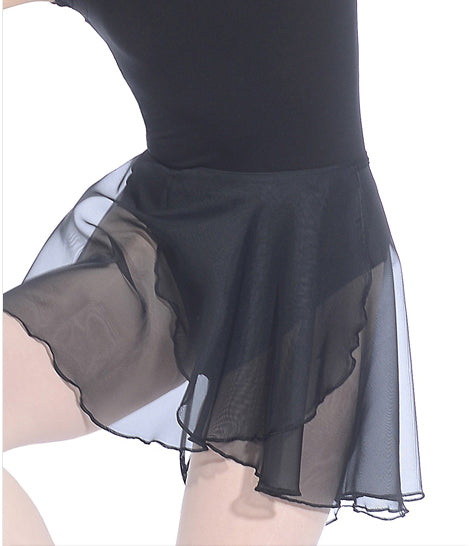 Black Georgette Wrapover Gina Skirt