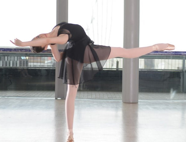 Black Georgette Wrapover Gina Skirt